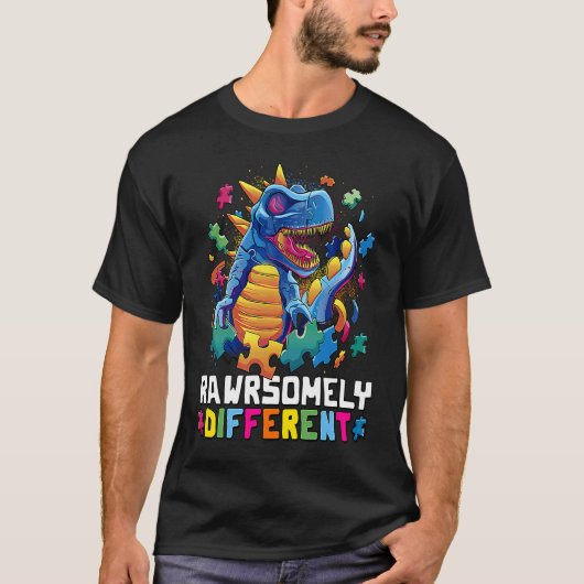 違いを受け入れる 自閉症啓発 トドラーの自閉症 Tシャツ (正面)