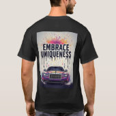 🏎️ 違いを楽しむラグジュアリーカーグラフィティアート Tシャツ (裏面)