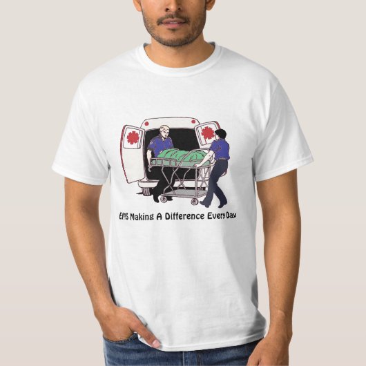 違いを毎日生じるEMS Tシャツ (正面)
