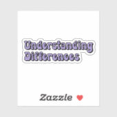 違いを理解する紫色の神経多様性 シール (シート)