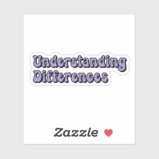 違いを理解する紫色の神経多様性 シール (シート)