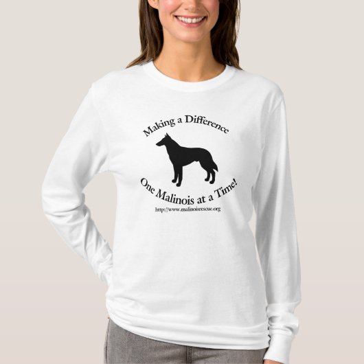 違いを生じるMalinoisの救助 Tシャツ (正面)