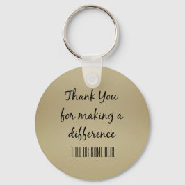 違いを生み出してくれてありがとうパーソナライズされた キーホルダー