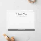 「違いを生み出してくれてありがとう」ノートカード ノートカード (正面/裏面インサイチュ)