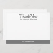 「違いを生み出してくれてありがとう」ノートカード ノートカード (正面/裏面)