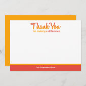 「違いを生み出してくれてありがとう」ノートカード ノートカード (正面/裏面)