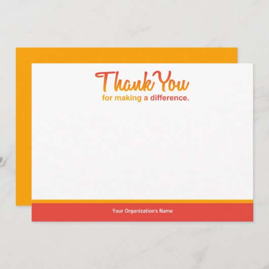 「違いを生み出してくれてありがとう」ノートカード ノートカード (正面/裏面)