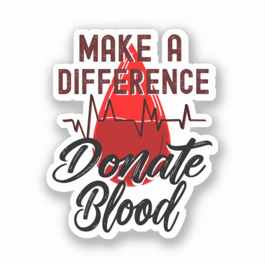 違いを生み出し、献血する シール (正面)