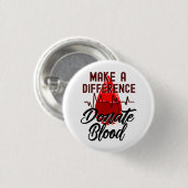 違いを生み出し、献血する 缶バッジ (正面&裏面)