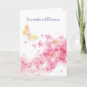 「違いを生み出す」ありがとうグリーティングカード サンキューカード (正面)