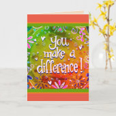 「違いを生む」インスピレーション カード (黄色い花)