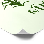 「違いを生む」紫ピンクの花プリント ポスター (角)