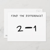 違いを見つけろ！2マイナス1 ポストカード (正面/裏面)
