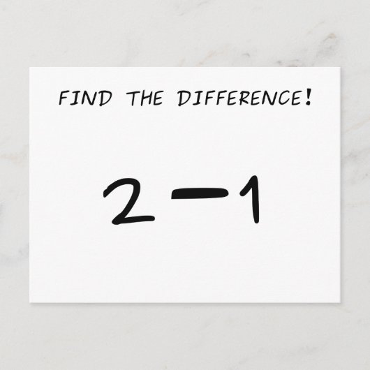 違いを見つけろ！2マイナス1 ポストカード (正面)