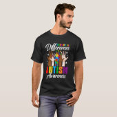 違いを認めよう 自閉症啓発 ハンドパズル Tシャツ (正面フル)
