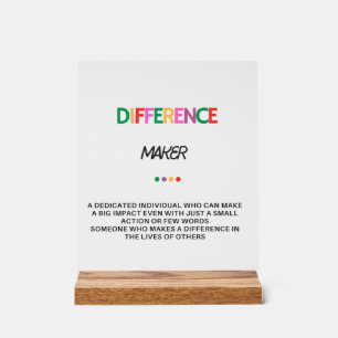 違いメーカー女性のためのギフト、ありがとうギフト アクリルサイン