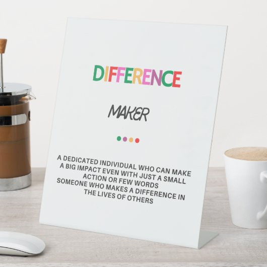 違いメーカー女性のためのギフト、ありがとうギフト 台座サイン (インサイチュ)