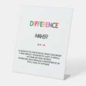 違いメーカー女性のためのギフト、ありがとうギフト 台座サイン (正面)