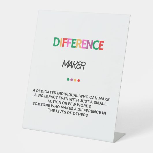 違いメーカー女性のためのギフト、ありがとうギフト 台座サイン (正面)