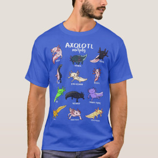 違うかわいいAxolotlタイプ Tシャツ