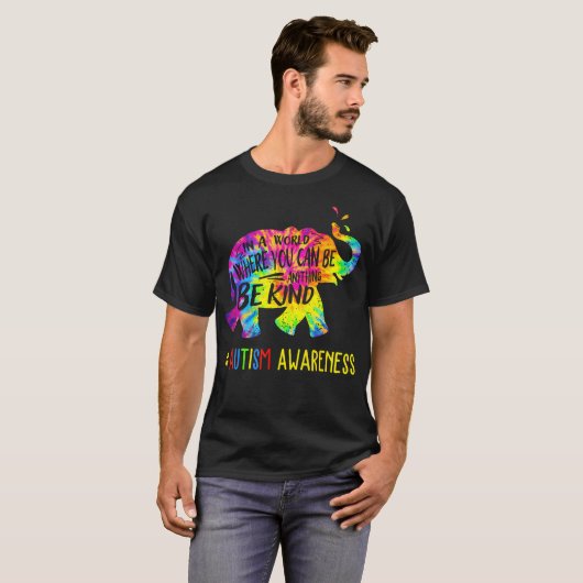 違うことが普通の象オートリズム Tシャツ (正面フル)