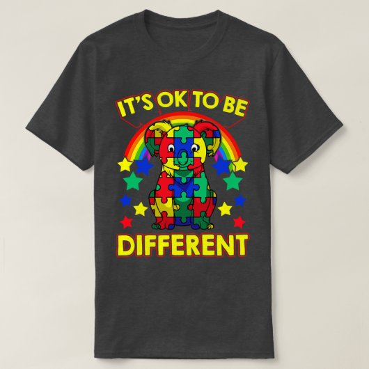 違うことが普通 自閉症啓発パズル3 Tシャツ (デザイン正面)