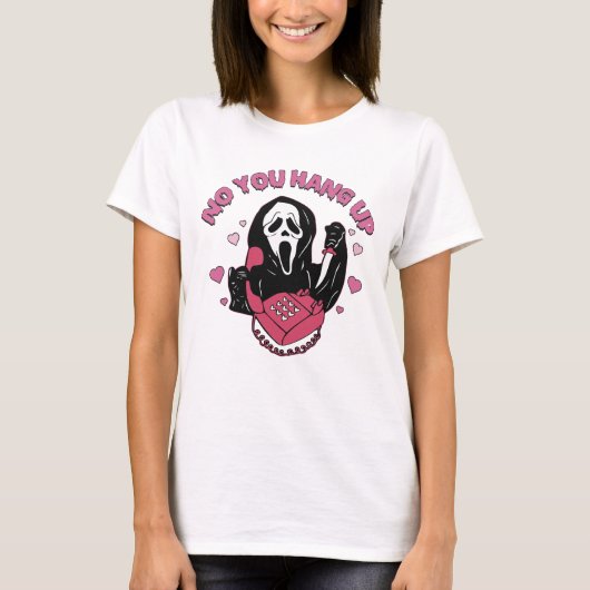 違うつるよGhostface おもしろい Valentine Tシャツ (正面)