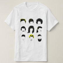 違うなヘアスタイルの何年にもわたってTシャツ