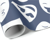 違うな感情パターンが付いているマスク ラッピングペーパー (ロールコーナー)