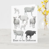 違うな挨拶状がある挑戦 カード (黄色い花)