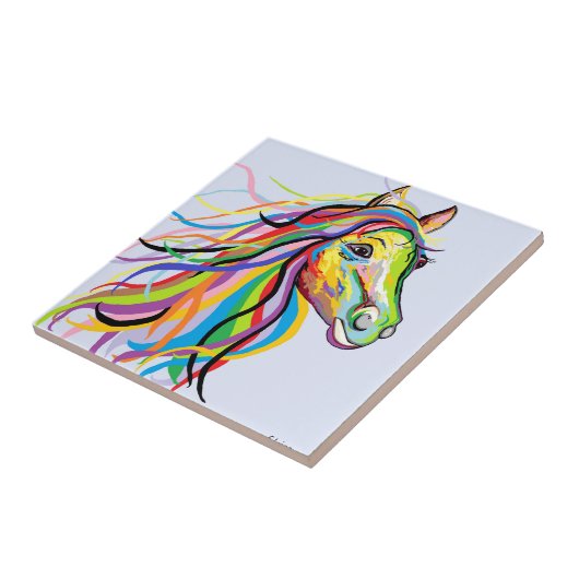 違うな色の馬 タイル (側面)