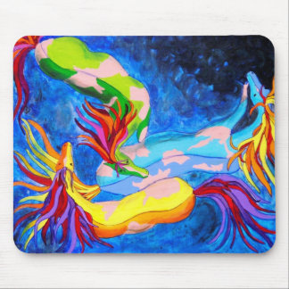 違うな色の馬 マウスパッド