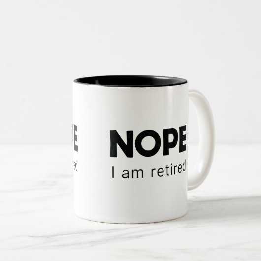 違うよ退職した ツートーンマグカップ (正面右)