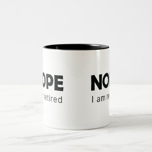 違うよ退職した ツートーンマグカップ (中央)