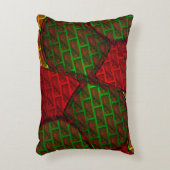 違うイメージモンタージュ，レンガ，赤，緑，黄 アクセントクッション (正面(垂直))