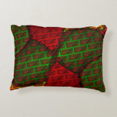 違うイメージモンタージュ，レンガ，赤，緑，黄 アクセントクッション (裏面)
