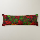 違うイメージモンタージュ，レンガ，赤，緑，黄 ボディピロー (正面)