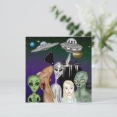 違うエイリアン種、UFO、惑星芸術作品 (スタンド正面)