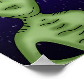 違うエイリアン種、UFO、惑星芸術作品 ポスター (角)