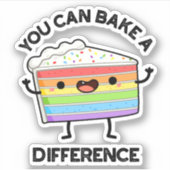 違うケーキプンをおもしろい焼ける シール (正面)