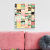 違うシェイプモダンカラフル包まれたアートカンバ キャンバスプリント (インサイチュ (リビング))