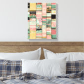 違うシェイプモダンカラフル包まれたアートカンバ キャンバスプリント (インサイチュ (寝室))