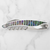 違うストライプ線とスクラッチの正方形 ソムリエナイフ (裏面)