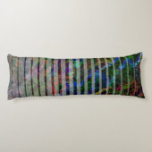 違うストライプ線とスクラッチの正方形 ボディピロー (裏面)