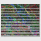 違うストライプ線とスクラッチの正方形 ラッピングペーパー (フラット)