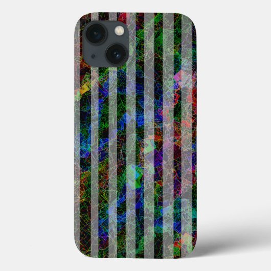 違うストライプ線とスクラッチの正方形 Case-Mate iPhoneケース (裏面)