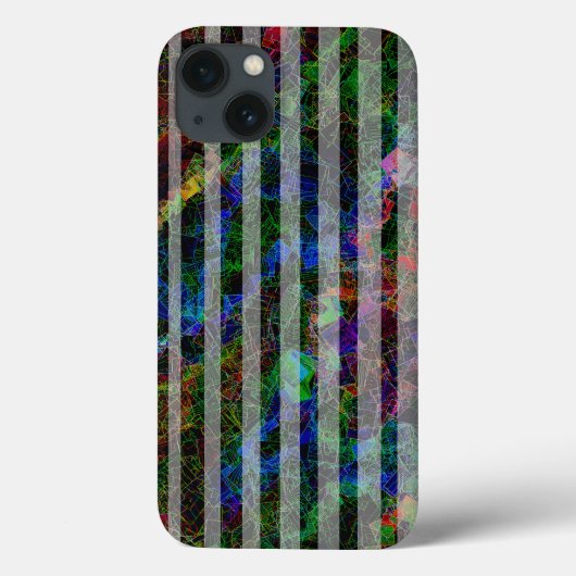 違うストライプ線とスクラッチの正方形 Case-Mate iPhoneケース (裏面)