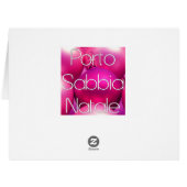 違うドア – クリスマスリースの新しいアドレスカード (裏面横)