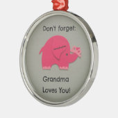 違う忘れよ:おばあちゃんが愛してる!孫娘 メタルオーナメント (左)