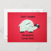 違う忘れよ:おばあちゃんが愛してる!孫 ポストカード (正面/裏面)